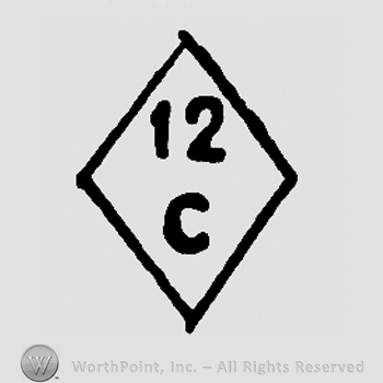 Number 12 and uppercase C in a diamond