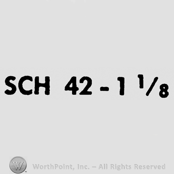 Sch 42-1 1/8 written with uppercase letters
