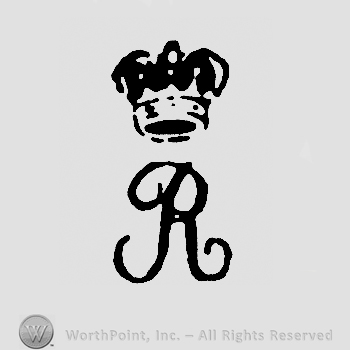 Crown over uppercase handwritten R