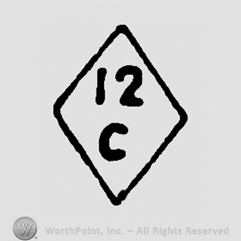 Number 12 and uppercase C in a diamond
