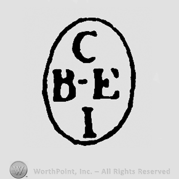 Oval with uppercase CBEI inside