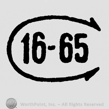 Numbers 16-65 in an unfinished oval, like an arrow at the loose ends