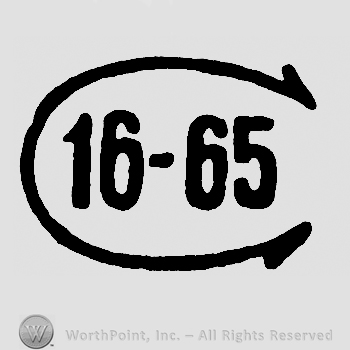Numbers 16-65 in an unfinished oval, like an arrow at the loose ends