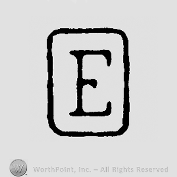 Uppercase E in a rectangle