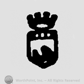 Shield with crown above