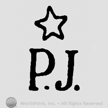 Star over uppercase P.J.
