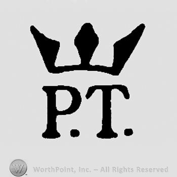 Crown over uppercase P.T.
