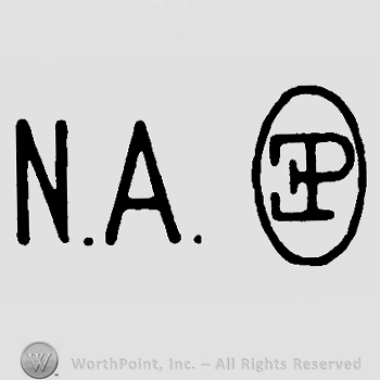 Uppercase N.A. And mirrored E and P inside an oval