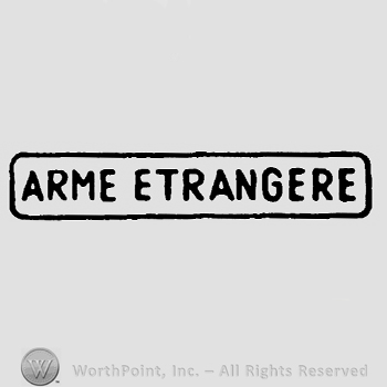 Arme Etrangere written with uppercase letters inside a rectangle