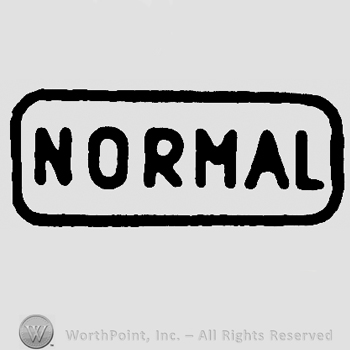 Normal written with uppercase letters inside a rectangle