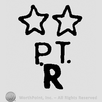 Two stars over uppercase P.T.and uppercase R below