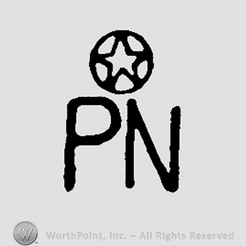 Uppercase PN, star in a circle above