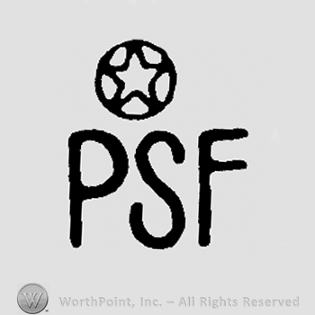 Uppercase PSF, star in a circle above
