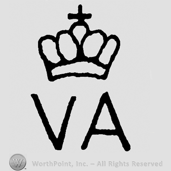 Crown with cross over uppercase VA