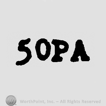 Number 50 and uppercase PA