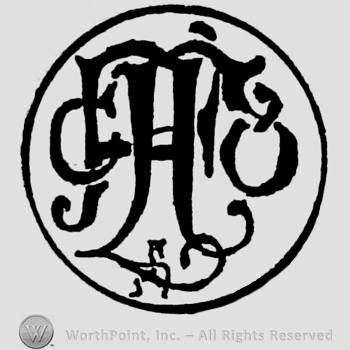 Monogram in circle.