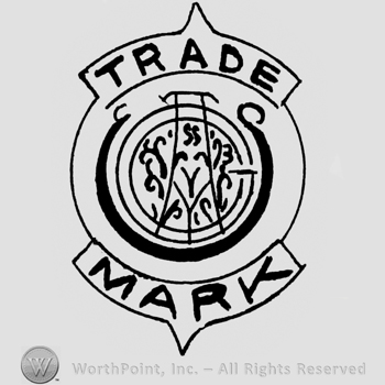 Monogram in circle; TRADE written above and MARK written bellow.
