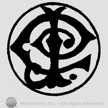 Monogram in circle.