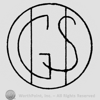 Initials G and S in circle.