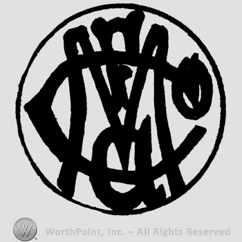 Monogram in circle.