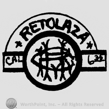 Monogram in circle; RETOLAZA written above.