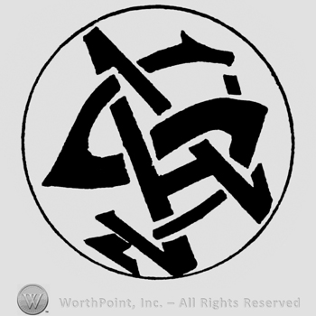 Monogram in circle.