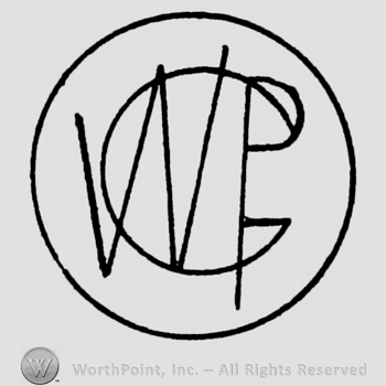 Monogram in circle.