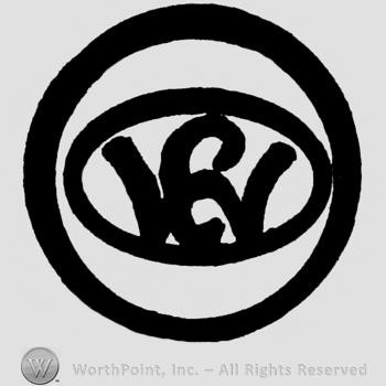 Monogram in circle.