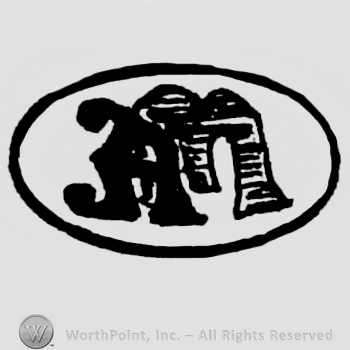 Monogram in oval.