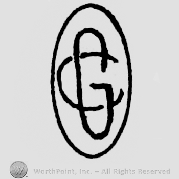 Monogram in oval.
