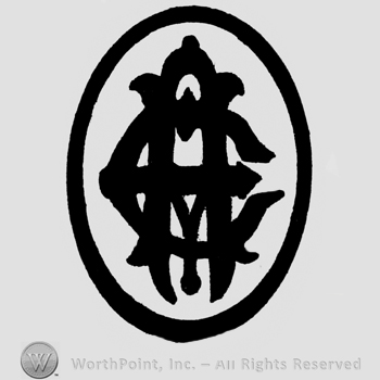 Monogram in oval.