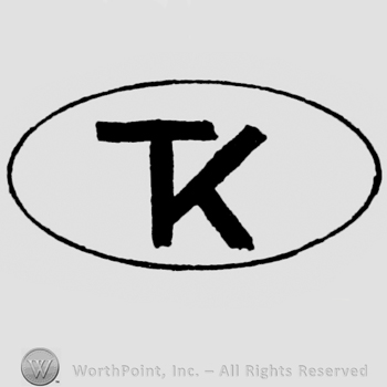 Monogram in oval.