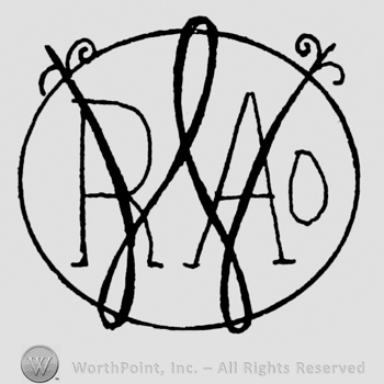 Monogram in oval.