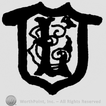 Shield with monogram and letter L on.