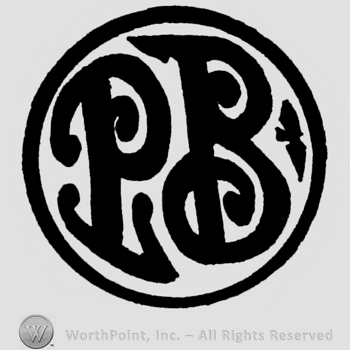 Letters P and B in circle.