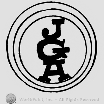 Letters J, G, A in triple circle.