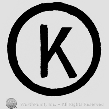 Letter K in circle.