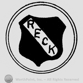 RECK written on a shield in circle.