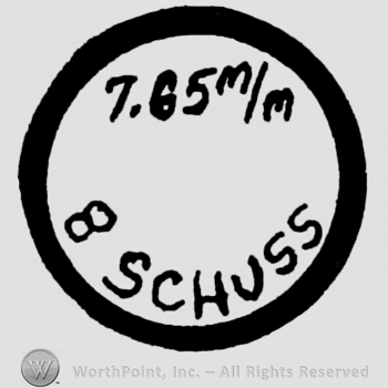 7.65 8 SCHUSS written in circle.