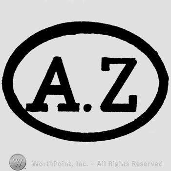 Letters A, Z in oval