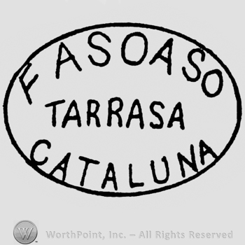 TARRASA FASOASO CATALUNA written in oval.