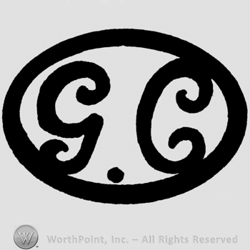 Letters G,C in oval.