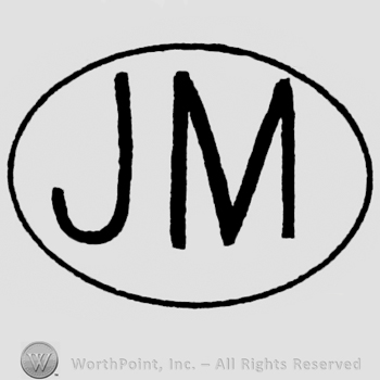 Letters J,M in oval.