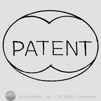 PATENT written in oval.