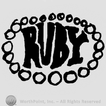 RUBY written in oval.