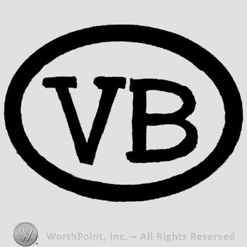 Initials V, B in oval.