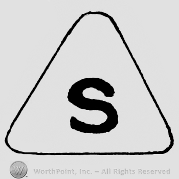 Letter S in triangle.