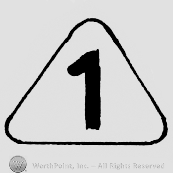 Number 1 in triangle.