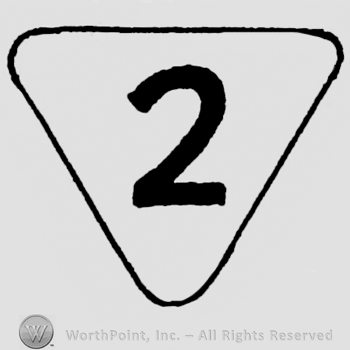 Number 2 written in triangle.
