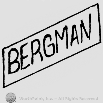 BERGMAN written in rectangle.